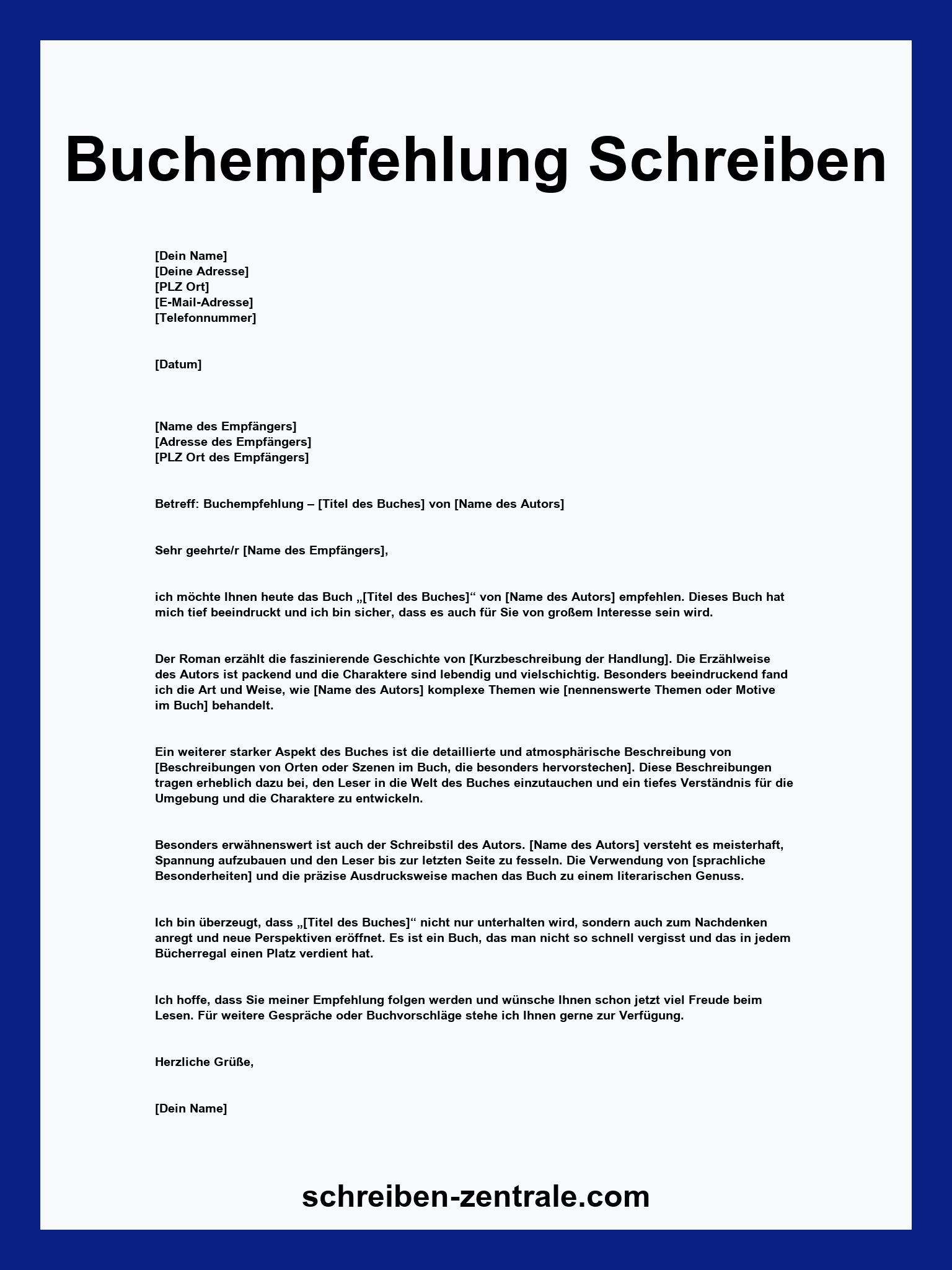 Buchempfehlung Schreiben
