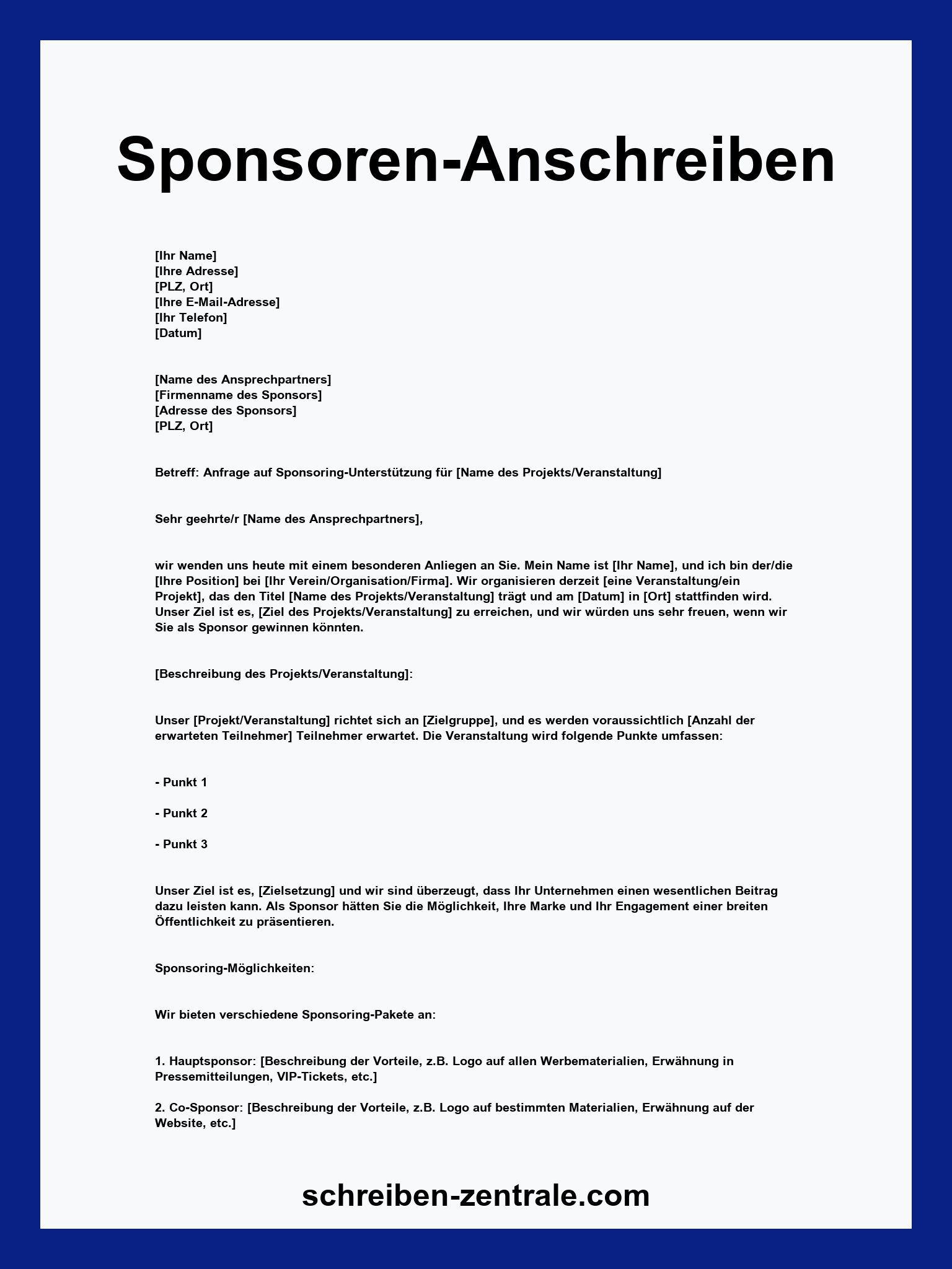 Sponsoren-Anschreiben Muster PDF